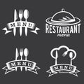 Menu elements set art