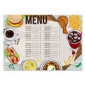 Menu food restaurant template design hand drawing graphic