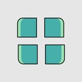Menu icon. icon related to UI elements. suitable for graphic design, web site, app, user interfaces, printable etc. flat icon Royalty Free Stock Photo