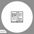 Menu vector icon sign symbol Royalty Free Stock Photo