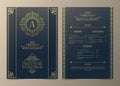 Menu Layout with ornamental Elements Royalty Free Stock Photo