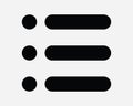 Menu Line List Hamburger Three Lines Selection Option Navigation Web Webpage Website More Open Select Icon Sign Shape Line Vector Royalty Free Stock Photo