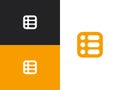 Menu, list icon, pictogram in square rounded shape