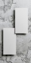 Menu Mock up Two empty white vertical rectangle price-list or menu mockups Royalty Free Stock Photo