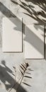Menu Mock up Two empty white vertical rectangle price-list or menu mockups Royalty Free Stock Photo