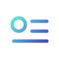 Menu notification pixel perfect gradient linear ui icon Royalty Free Stock Photo