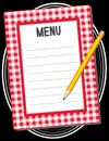 Menu with Pencil Royalty Free Stock Photo