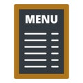 Menu picture frame icon, flat style