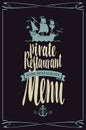 Menu pirate restaurants Royalty Free Stock Photo