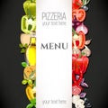 Menu for pizzeria