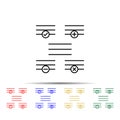 menu, plus, remove, minus, check sign multi color style icon. Simple thin line, outline vector of web icons for ui and ux, website Royalty Free Stock Photo