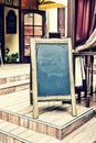 Menu, restaurant, board, blackboard, wooden, order, dinner, outdoors, cafe, black, frame, blank, Royalty Free Stock Photo