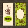 Menu for restaurant, cafe, bar. Olive vintage