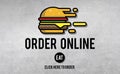 Menu Restaurant Order Now Online Burger Fast Food Concept