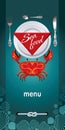 Menu for restaurant sea food Royalty Free Stock Photo