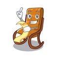 With menu rocking chair in the cartoon shape Royalty Free Stock Photo