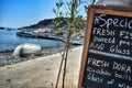 Menu by the sea. Royalty Free Stock Photo