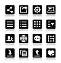 Menu settings tools icons set