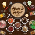 Menu shabu sukiyaki restaurant template