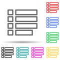 menu sign multi color style icon. Simple thin line, outline vector of web icons for ui and ux, website or mobile application Royalty Free Stock Photo