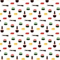 Menu Sushi Seamless Pattern