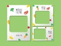 Banner food template Vegetables design art work.