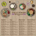 Menu thai food design template