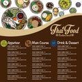 Menu thai food design template