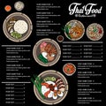 Menu thai food design template