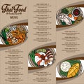 Menu thai food design template