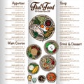 Menu thai food design template