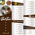 Menu thai food design template