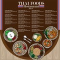 Menu thai food design template