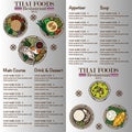 Menu thai food design template