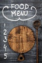 Menu title written with chalk