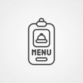 Menu vector icon sign symbol Royalty Free Stock Photo