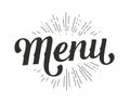 Menu Vector Lettering