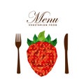 menu vegetarian food design