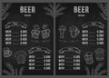 Oktoberfest 2021 - Beer Festival. Chalkboard Vertical Beer Menu