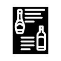 menu wine glyph icon vector illustration