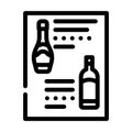 menu wine line icon vector illustration