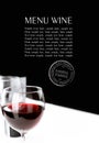 Menu wine project - isolated text Royalty Free Stock Photo