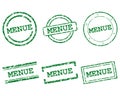 Menue stamps Royalty Free Stock Photo
