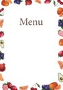 Menus for cafes, restaurants