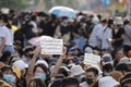 Meny thousand of anti-government protesters at Democracy Monument.