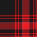 Menzies tartan black red kilt fabric texture seamless pattern