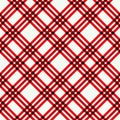 Menzies tartan red kilt diagonal fabric texture seamless pattern.Vector illustration. EPS10