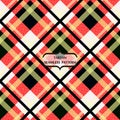 Menzies tartan red kilt diagonal fabric texture seamless pattern.Vector illustration. EPS 10. No transparency. No gradients.