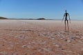 Landscape view of Lake Ballard salt lake near Menzies Western Australia