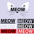 Meow - cat - logo - quote